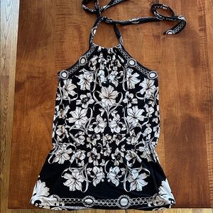 White House Black Market Floral Halter Top